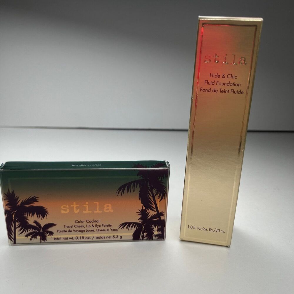 New Bundle Stila Liquid Foundation & Cheek, Lip, & Eye Palette Cosmetic #349